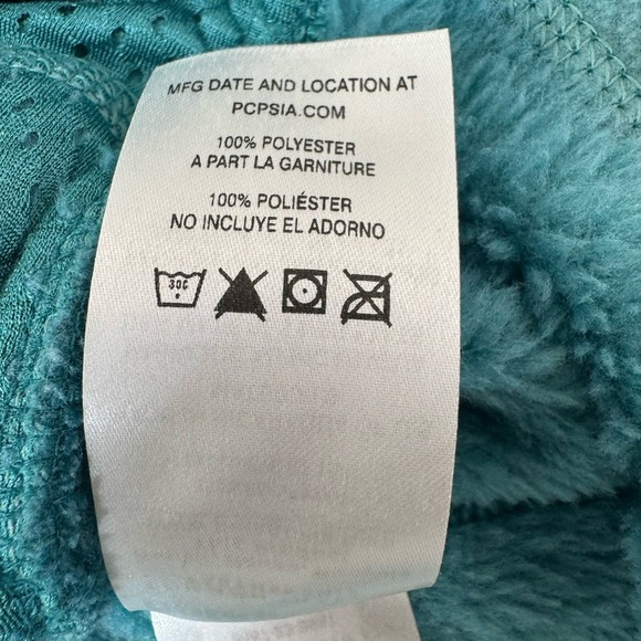 Patagonia Fleece Pullover Womens Sz M Teal Quarter Snap Outdoor Gorpcore Hiking - Picture 9 of 12
